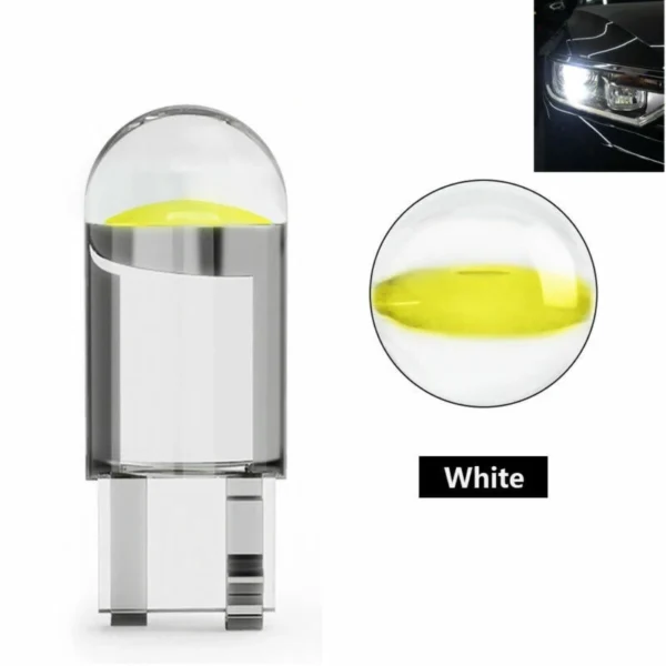 5pcs T10 LED Bulb W5W 194 12V Car Interior Dome Light (White)