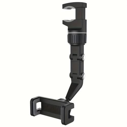 360° Rotatable Car Phone Holder Adjustable L-Shaped Mount Secure Grip Dashboard Stand