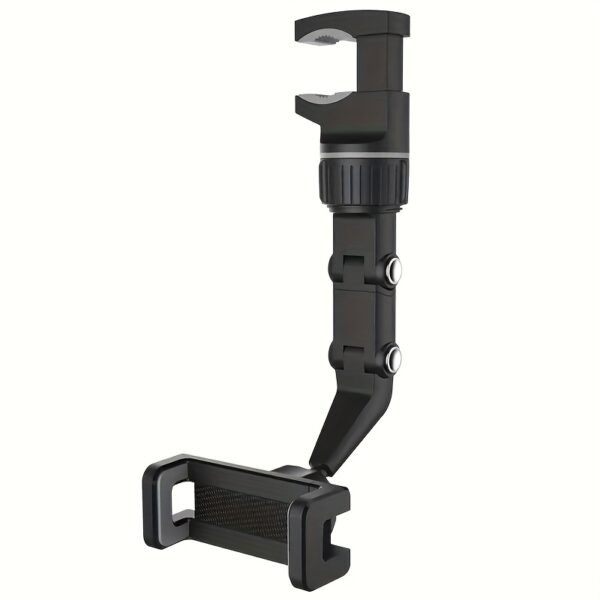 360° Rotatable Car Phone Holder Adjustable L-Shaped Mount Secure Grip Dashboard Stand