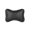2Pcs Mini PU Leather Car Neck Pillows Universal Car Headrest Pillow Support Neck Pillow Black