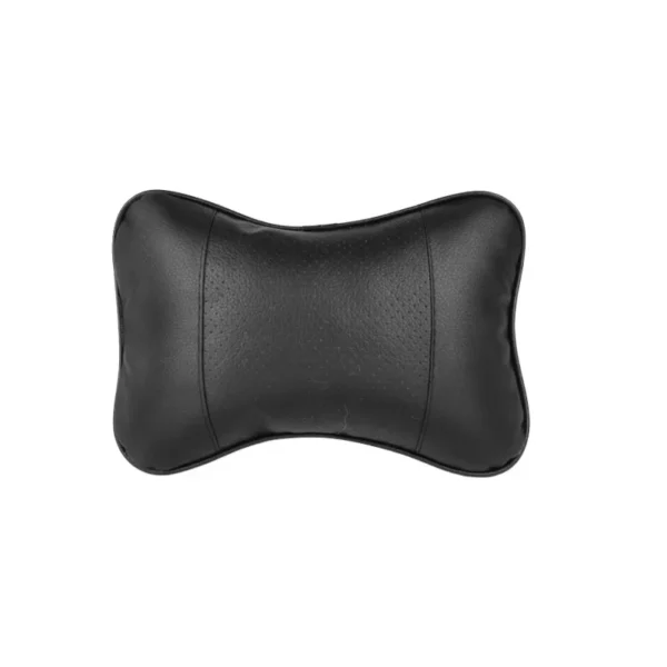 2Pcs Mini PU Leather Car Neck Pillows Universal Car Headrest Pillow Support Neck Pillow Black