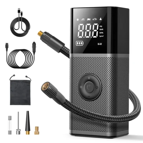 S64bdf637572b4e2b9f17f69940824d75v.webp CARSUN Portable Compressor For Car Wireless Tire inflator Rechargable Air Pump for Motorcycle Bicycle Ball Electric Air Inflator