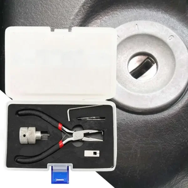 Car Lock Pin Removal Extractor Repair Tool Ignition Cylinder Removal Tool Locked Keys in Car Opener Kit Repair Tool Kit with Box