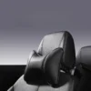 2Pcs Mini PU Leather Car Neck Pillows Universal Car Headrest Pillow Support Neck Pillow Black
