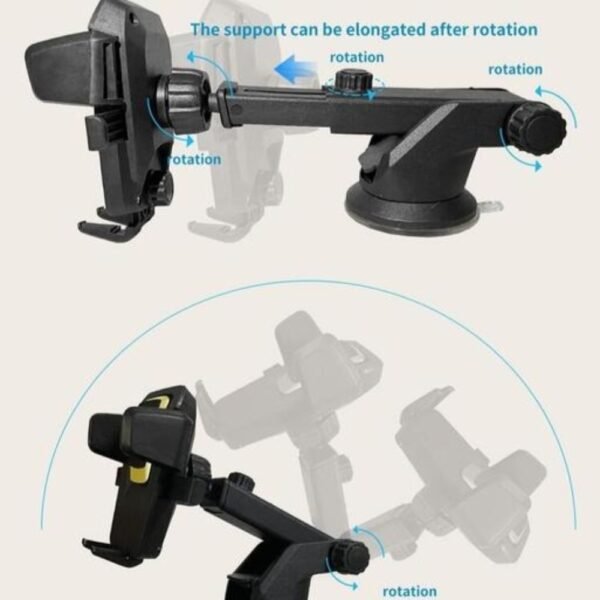 Adjustable Phone Holder with Suction Cup Mount for Multiple Locations