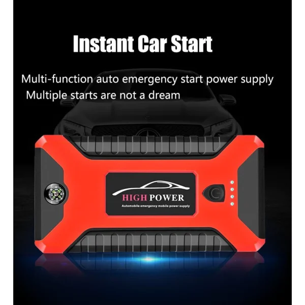 4 in 1 Car Jump Starter 99800mAh with Air Pump Tire Inflator Power Bank Emergency Booster 12V