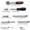 46pcs Tool Kit Screwdriver Bit Socket Ratchet Wrench Set Box Car Repair Hand Tools