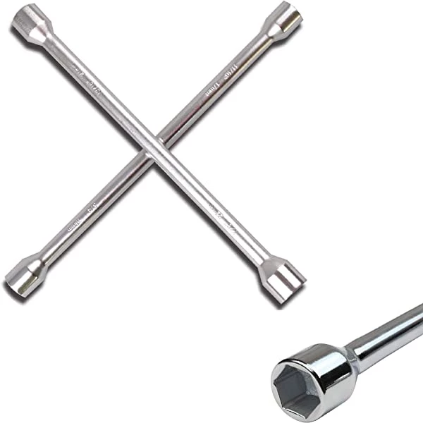 14 Inch 4 Way Cross Lug Wrench Universal Car Tire Wheel Spanner