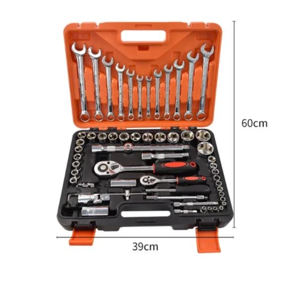 61pcs Combination Spanner Set Socket Ratchet Wrench Socket Set Wrench Tork Wrench Socket Wrench Spanner Wrench Tool Set