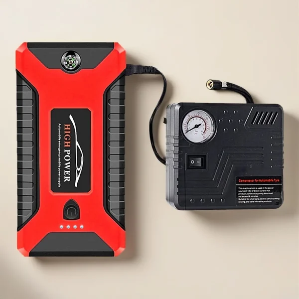 4 in 1 Car Jump Starter 99800mAh with Air Pump Tire Inflator Power Bank Emergency Booster 12V