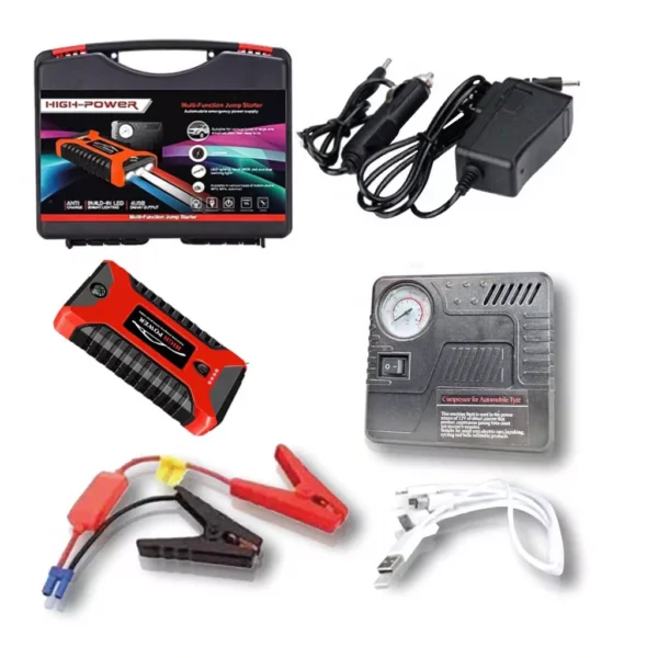 4 in 1 Car Jump Starter 99800mAh with Air Pump Tire Inflator Power Bank Emergency Booster 12V